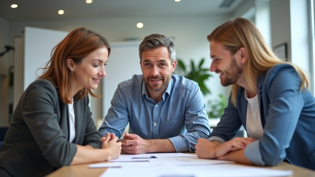 Team op training met notities en oefenscenario's voor coachende conversaties