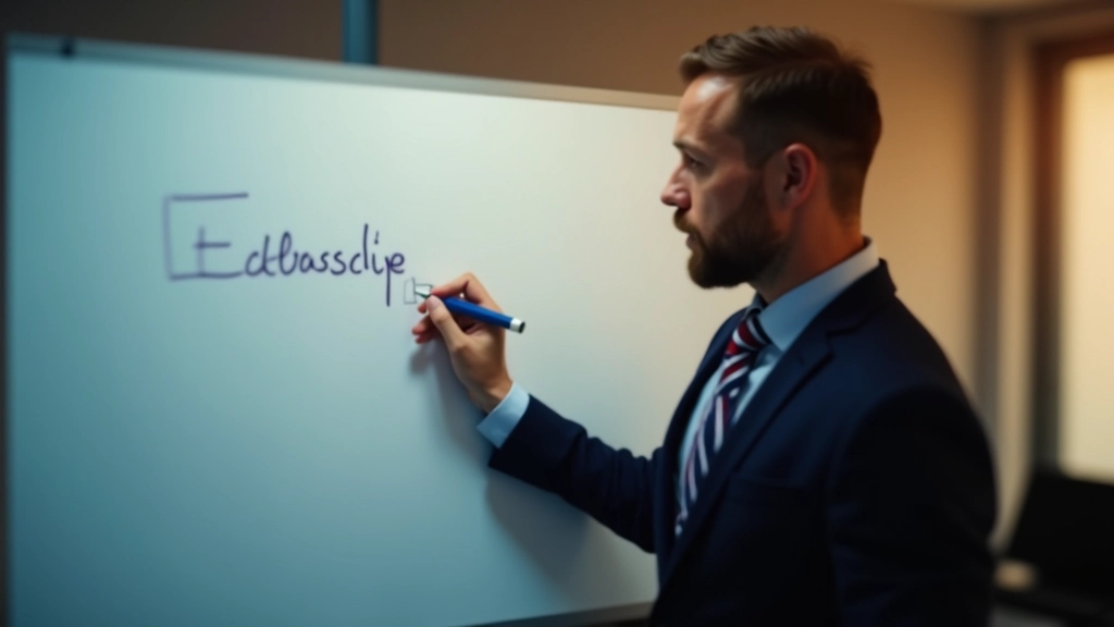 Leidinggevende schrijft kernwaarden op flipchart terwijl team toekijkt en meedenkt