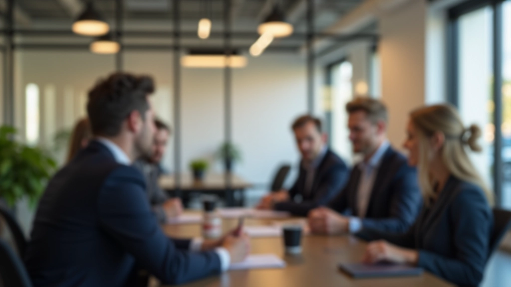 Leidinggevende voert coachend gesprek met teamlid in moderne kantooromgeving