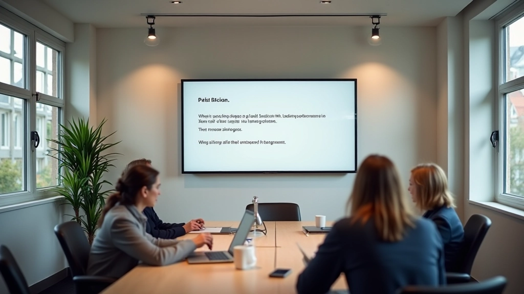 Organisatie vision statement op muur in kantoor