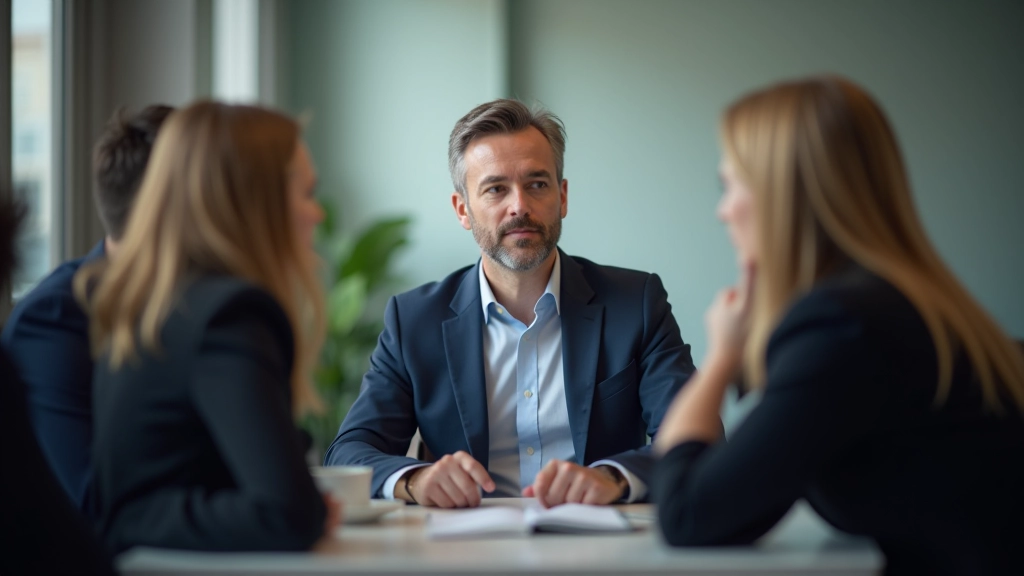 Vlaamse managers in vergaderomgeving